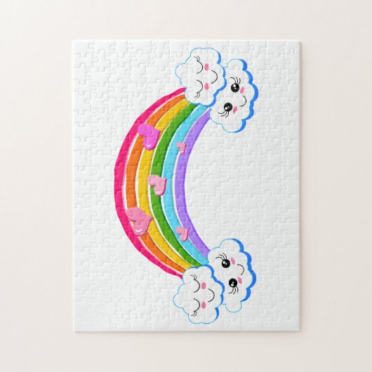 Rainbow Clouds Jigzaag Puzzle Legpuzzel (Verticaal)