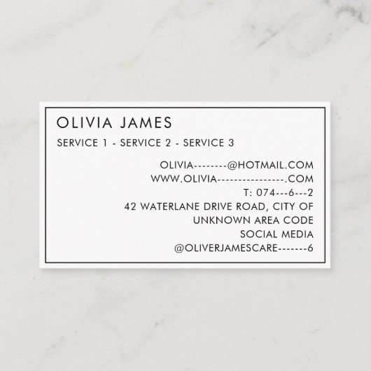 Rainbow Clouds Kinderopvang Babysitter Kinderopvan Visitekaartje (Achterkant)