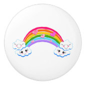 Rainbow Clouds Knob Keramische Knop (Voorkant)