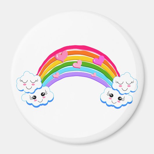 Rainbow Clouds Magnet (Voorkant)
