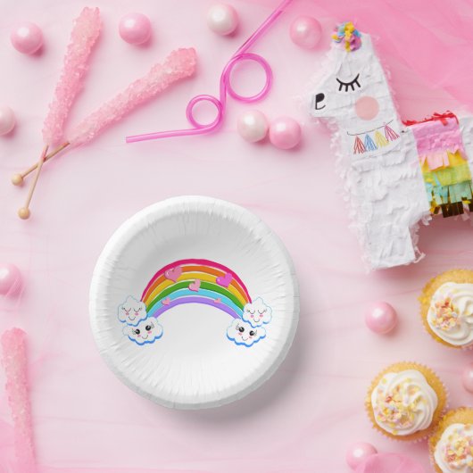 Rainbow Clouds Paper Bowls Papieren Kommen (Feest)