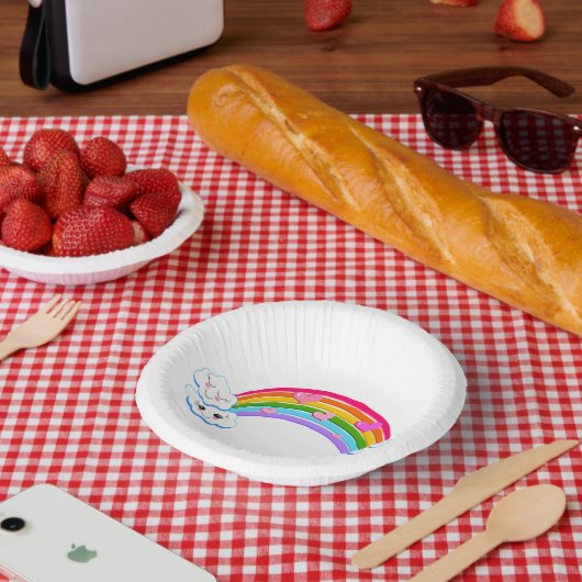 Rainbow Clouds Paper Bowls Papieren Kommen (Picknick)