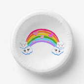 Rainbow Clouds Paper Bowls Papieren Kommen (Voorkant)