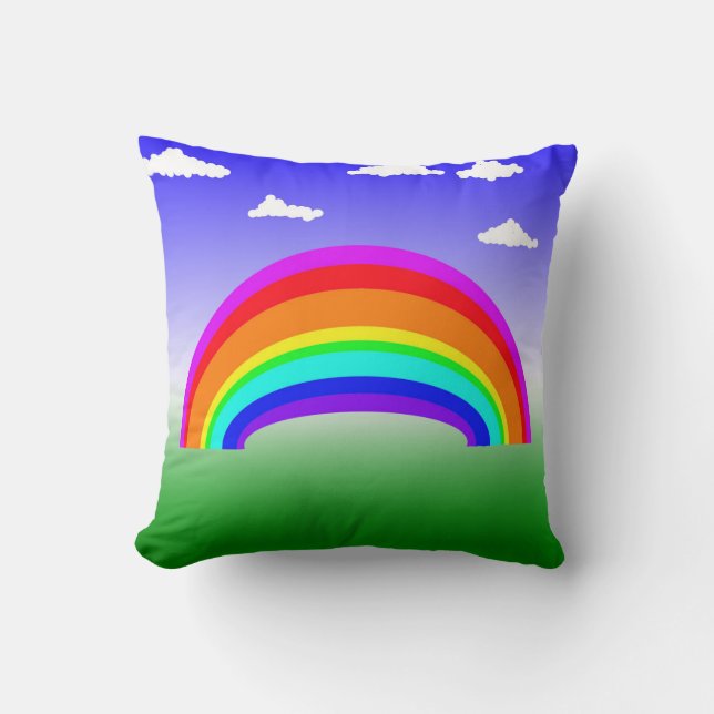 Rainbow Clouds Pillow Kussen (Voorkant)