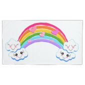 Rainbow Clouds Pillowcases Kussensloop (Voorkant-Links)