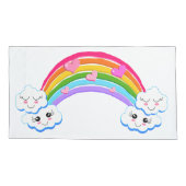 Rainbow Clouds Pillowcases Kussensloop (Achterkant-Links)