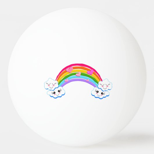Rainbow Clouds Ping Pong Balls Pingpongbal (Voorkant)