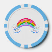 Rainbow Clouds Poker Chips (Voorkant)
