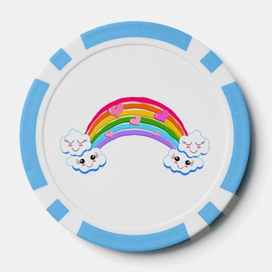 Rainbow Clouds Poker Chips (Achterkant)