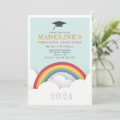 Rainbow Clouds Preschool Kinder Afstuderen Kaart (Staand voorkant)