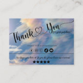 Rainbow Clouds Professioneel Bedankt Kaarten Visitekaartje (Voorkant)