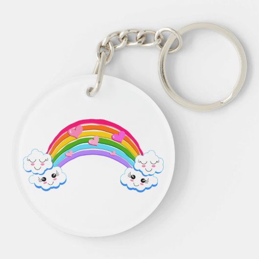 Rainbow Clouds Sleutelhanger (Achterkant)
