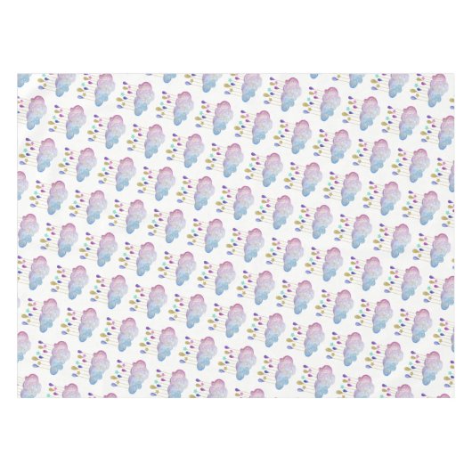 Rainbow Clouds Stars Gold Glitter Baby shower Scha Tafelkleed (Voorkant (Horizontaal))