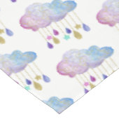 Rainbow Clouds Stars Gold Glitter Baby shower Scha Tafelkleed (Gekanteld)