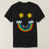 Rainbow Clouds Sun Smile Face Accessoires Apparel T-shirt (Design voorkant)