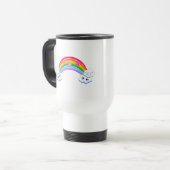 Rainbow Clouds Travel Mug Reisbeker (Voorkant links)