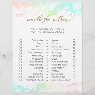 Rainbow Clouds Tweezijdige Bingo Baby shower Spell