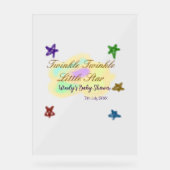 Rainbow clouds twinkle Twinkle Little Star baby Acryl Bord (Voorkant)