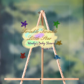 Rainbow clouds twinkle Twinkle Little Star baby Acryl Bord (Neutraal)
