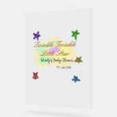 Rainbow clouds twinkle Twinkle Little Star baby Acryl Bord (Hoek)