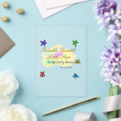 Rainbow clouds twinkle Twinkle Little Star baby Acryl Uitnodigingen (Insitu (Huwelijk))