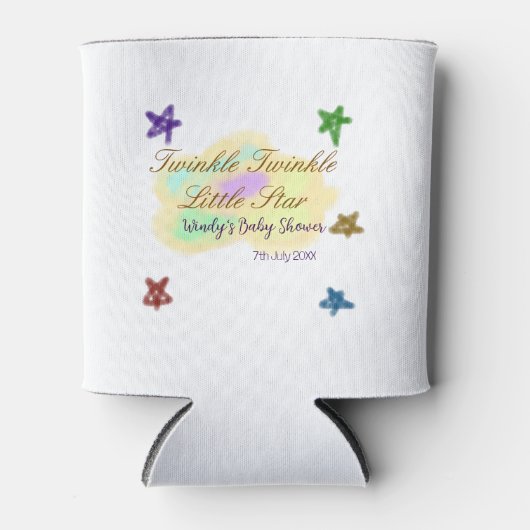 Rainbow clouds twinkle Twinkle Little Star baby Blikjeskoeler (Voorkant)