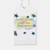 Rainbow clouds twinkle Twinkle Little Star baby Cadeaulabel (Achterkant)