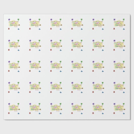 Rainbow clouds twinkle Twinkle Little Star baby Cadeaupapier (Vlak)