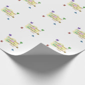 Rainbow clouds twinkle Twinkle Little Star baby Cadeaupapier (Hoek)