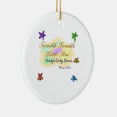 Rainbow clouds twinkle Twinkle Little Star baby Keramisch Ornament (Rechts)