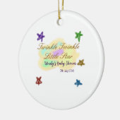 Rainbow clouds twinkle Twinkle Little Star baby Keramisch Ornament (Links)