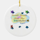 Rainbow clouds twinkle Twinkle Little Star baby Keramisch Ornament (Achterkant)