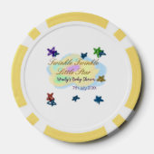 Rainbow clouds twinkle Twinkle Little Star baby Poker Chips (Achterkant)