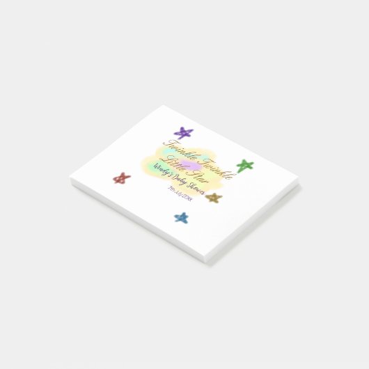 Rainbow clouds twinkle Twinkle Little Star baby Post-it® Notes (Schuin)
