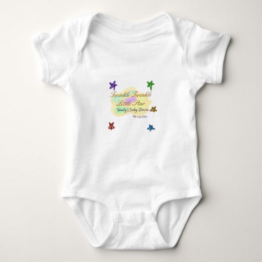 Rainbow clouds twinkle Twinkle Little Star baby Romper (Voorkant)