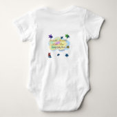 Rainbow clouds twinkle Twinkle Little Star baby Romper (Achterkant)