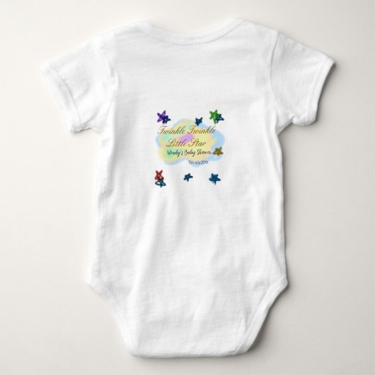 Rainbow clouds twinkle Twinkle Little Star baby Romper (Achterkant)
