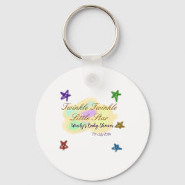 Rainbow clouds twinkle Twinkle Little Star baby Sleutelhanger