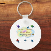 Rainbow clouds twinkle Twinkle Little Star baby Sleutelhanger (Achterkant)