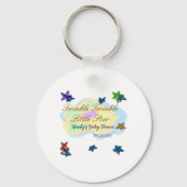 Rainbow clouds twinkle Twinkle Little Star baby Sleutelhanger (Achterkant)