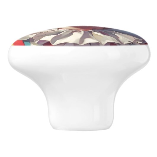 Rainbow Clown Kind kamer Keramische Knop (Zijkant)