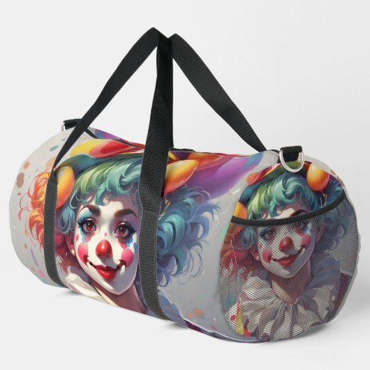 Rainbow Clowns Fun Happy Large Duffel Bag Plunjezak (Rechterhoek)