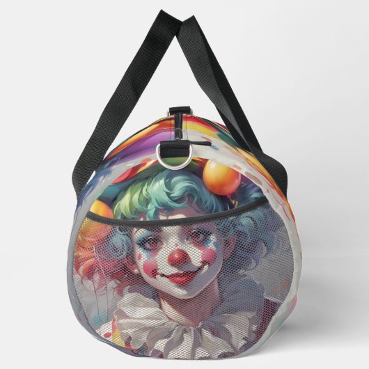 Rainbow Clowns Fun Happy Large Duffel Bag Plunjezak (Rechts)