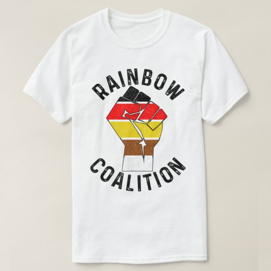 Rainbow Coalition Fred Hampton Chicago Politics T-shirt (Design voorkant)