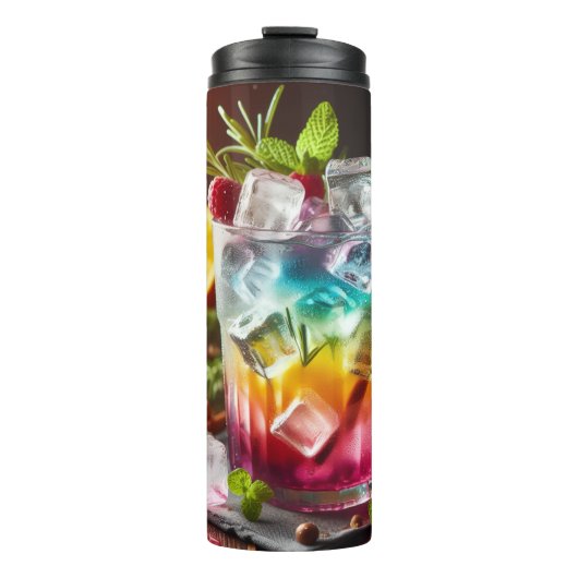 Rainbow Cocktail – Frisheid & Kleurrijke Sfeer Thermosbeker (Voorkant)
