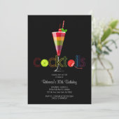Rainbow Cocktail Party-uitnodigingen Kaart (Staand voorkant)