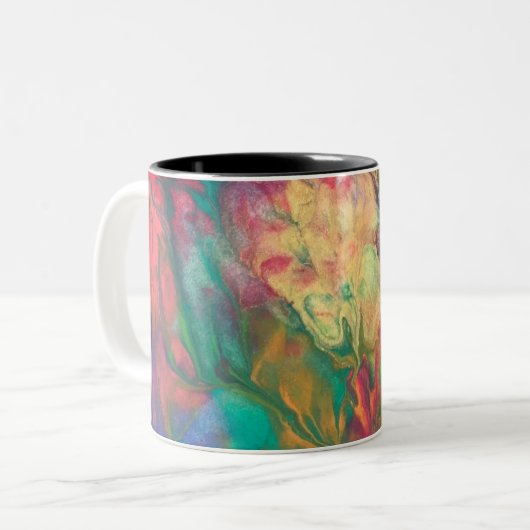 Rainbow Coffee Mok Boho Kleurrijke Thee Beverage C (Voorkant links)