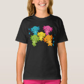Rainbow Color Axolotl Family Youth Girls Shirt (Voorkant)