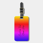 Rainbow Color Bagagelabel met aangepaste tekstnaam (Voorkant verticaal)
