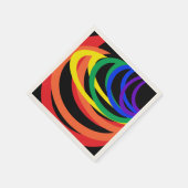 Rainbow Color Crescents Pattern Paper Napkins Servetten (Hoek)
